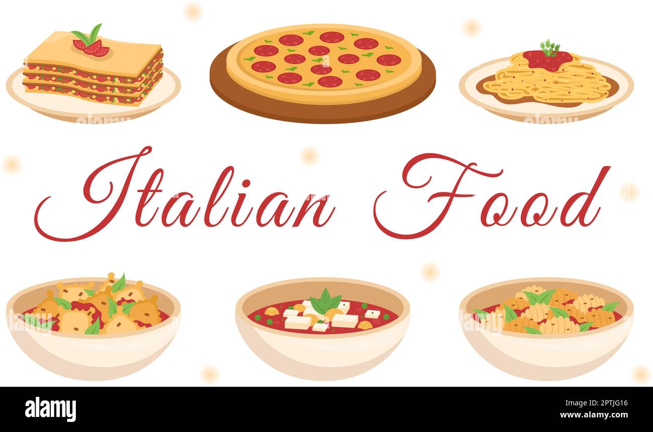 Restaurant italien ou cafétéria avec chef cuisinier faisant des plats traditionnels italiens