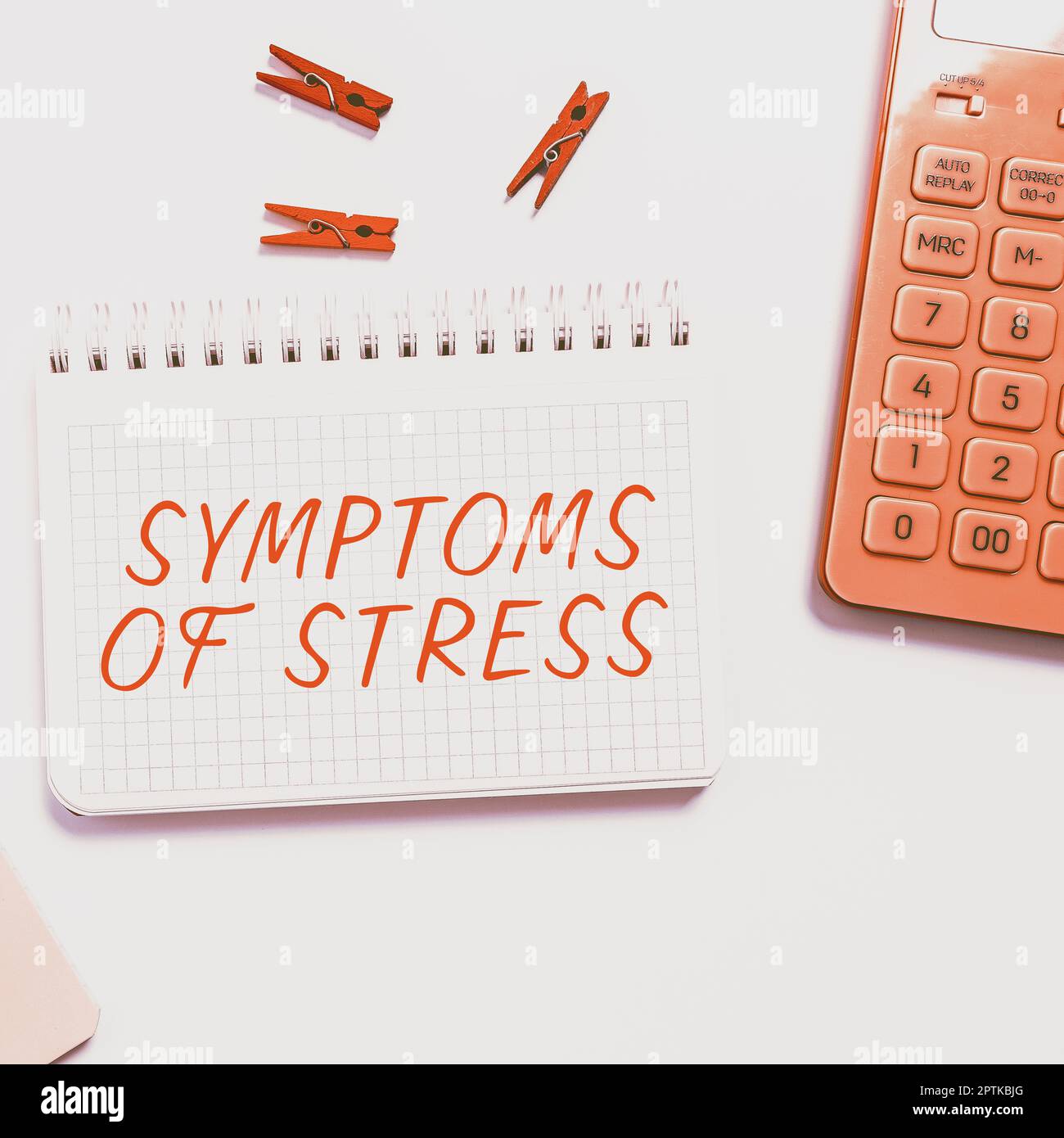 Signe de texte montrant des symptômes de stress, l'approche d'affaires servant de symptôme ou de signe en particulier de quelque chose de indésirable Banque D'Images