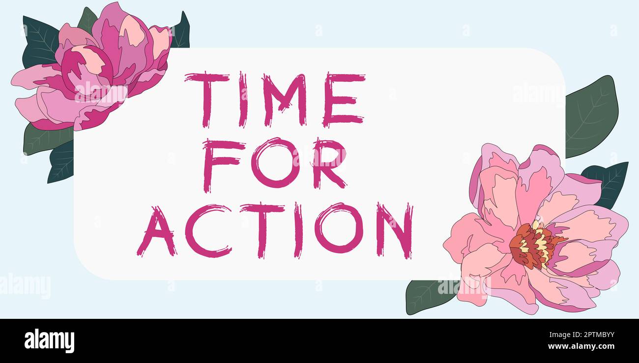 Texte d'écriture temps d'action, Aperçu d'entreprise urgence déplacer encourager travail de défi Banque D'Images