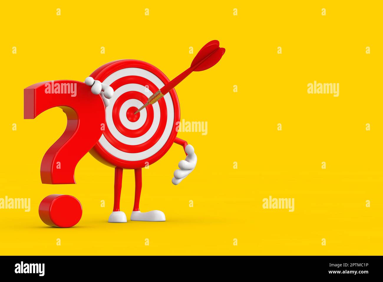 Tir à l'arc cible et Dart au centre personnage de dessin animé Mascot