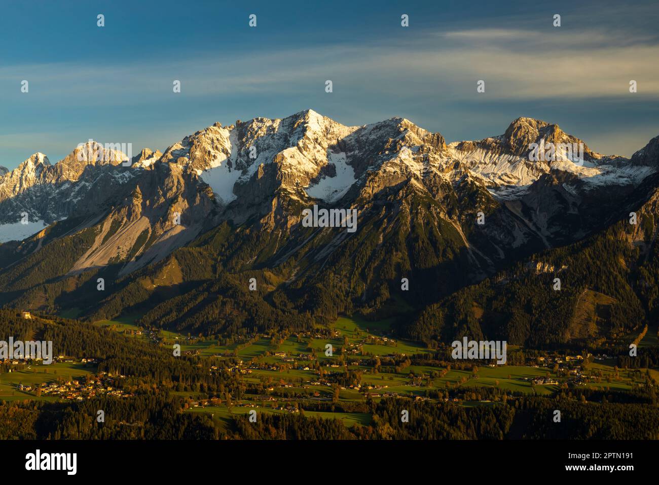 Massif du Dachstein d'automne, Styrie, Autriche Banque D'Images