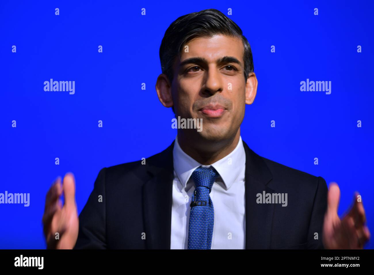 Glasgow, Écosse, Royaume-Uni, 28 avril 2023. Premier ministre Rishi Sunak Scottish Conservative and Union Conference au Scottish Event Campus (SEC). credit sst/alamy nouvelles en direct Banque D'Images