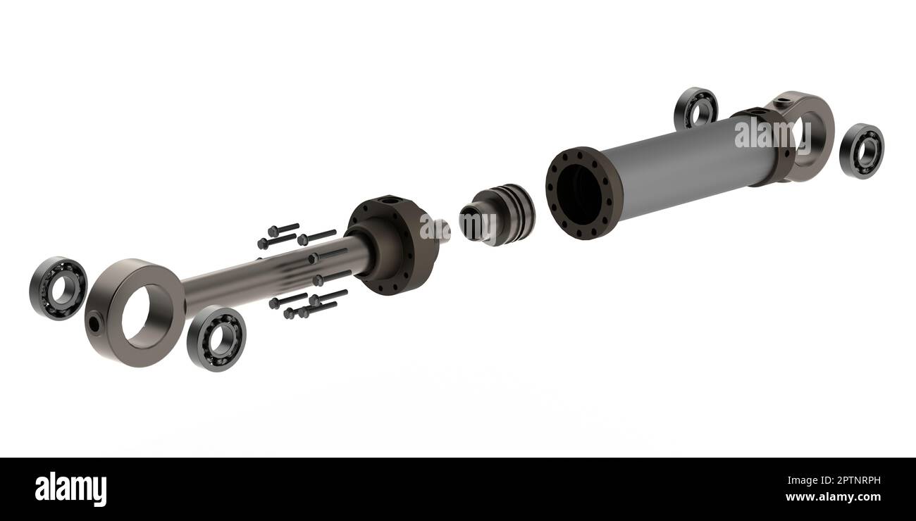 Vérin hydraulique haute pression Banque D'Images