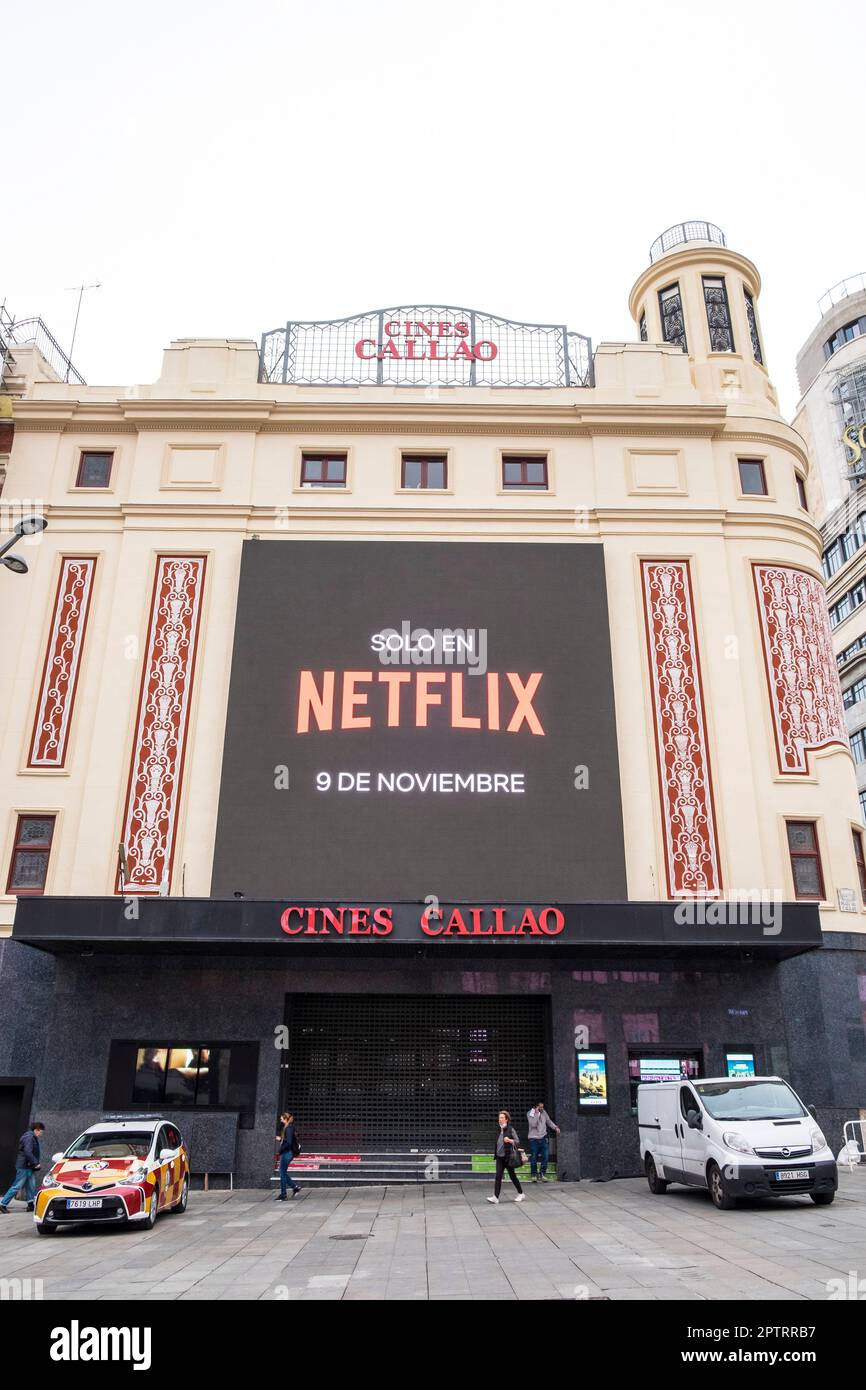 Espagne, Madrid, place Callao, Cines Callao Banque D'Images