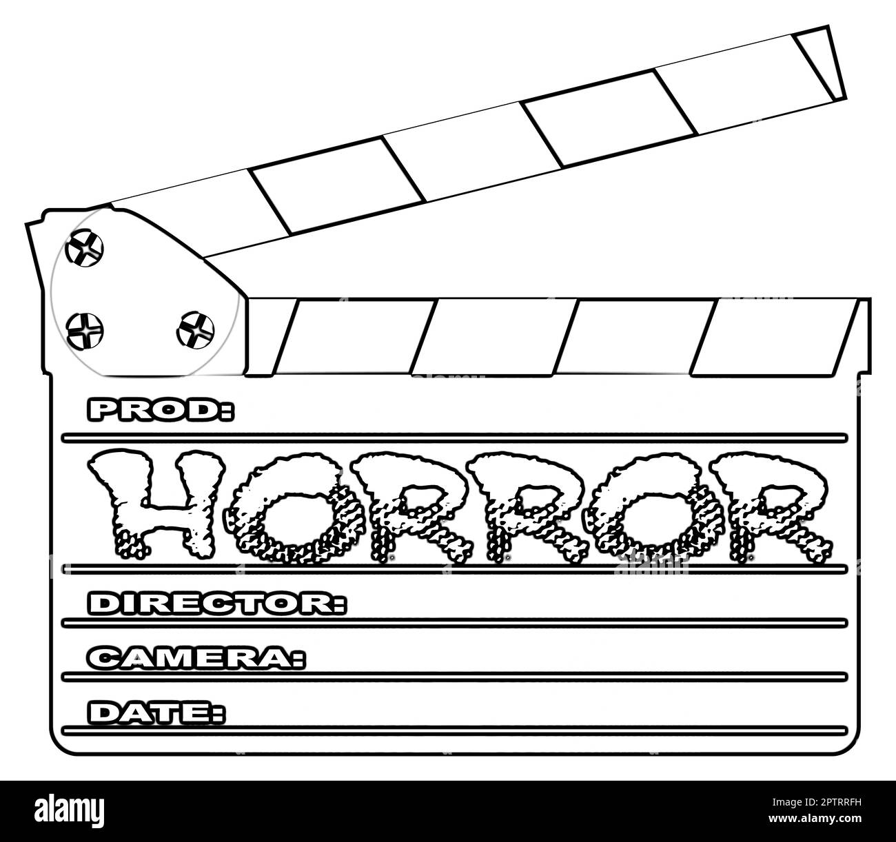 Un film typique meissen avec la légende isolées d'Horreur Banque D'Images