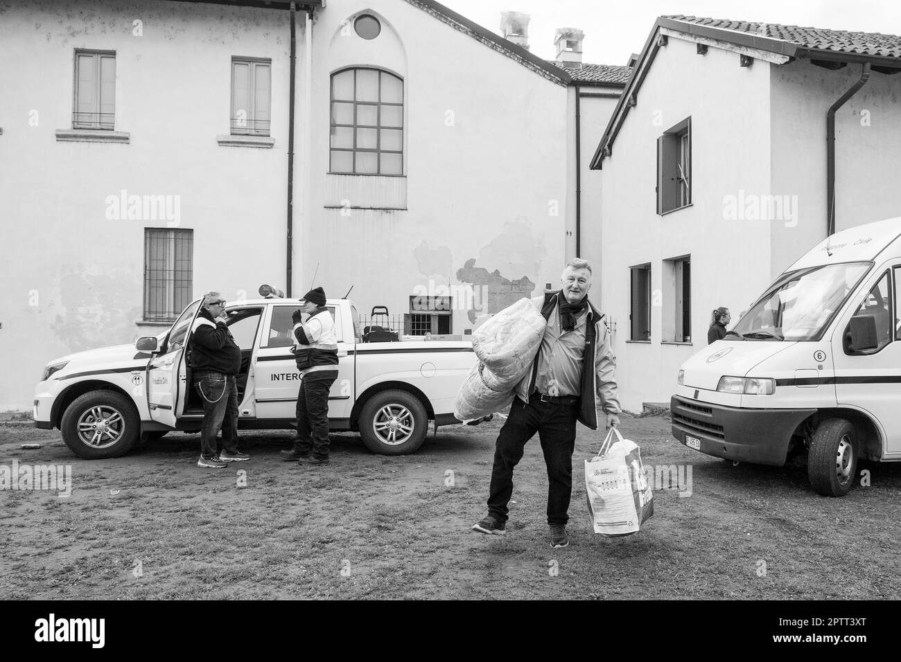 Italie, Abbiategrasso, réfugiés ukrainiens dans le centre d'accueil de l'ancien couvent de l'Annunciata Banque D'Images