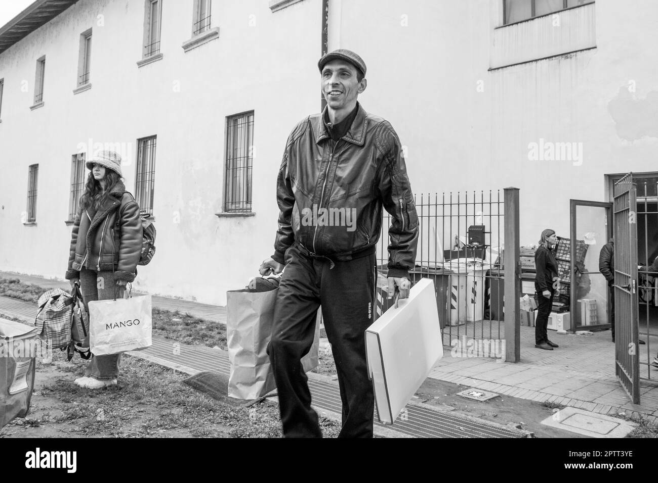 Italie, Abbiategrasso, réfugiés ukrainiens dans le centre d'accueil de l'ancien couvent de l'Annunciata Banque D'Images
