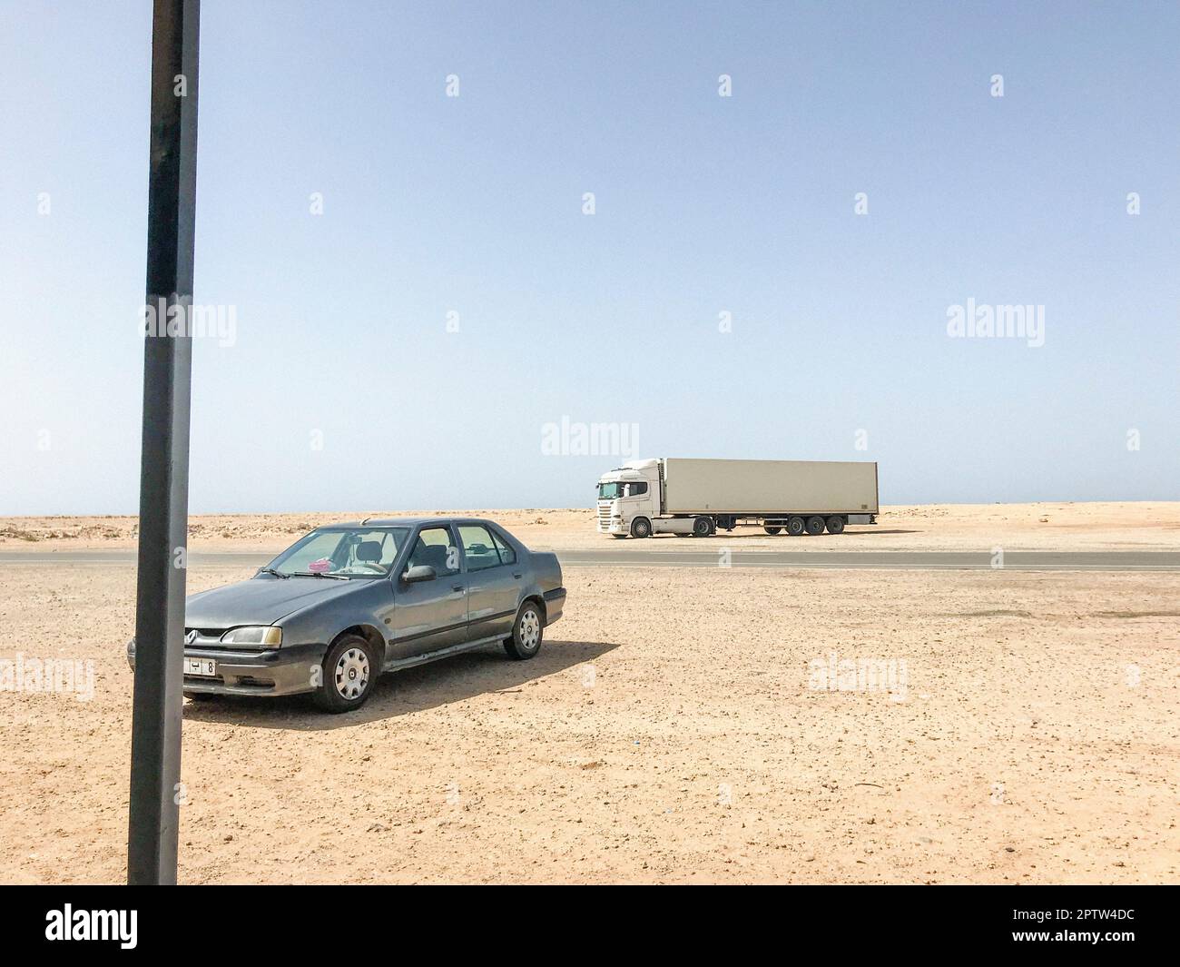 Maroc, environs de Laayoune Banque D'Images