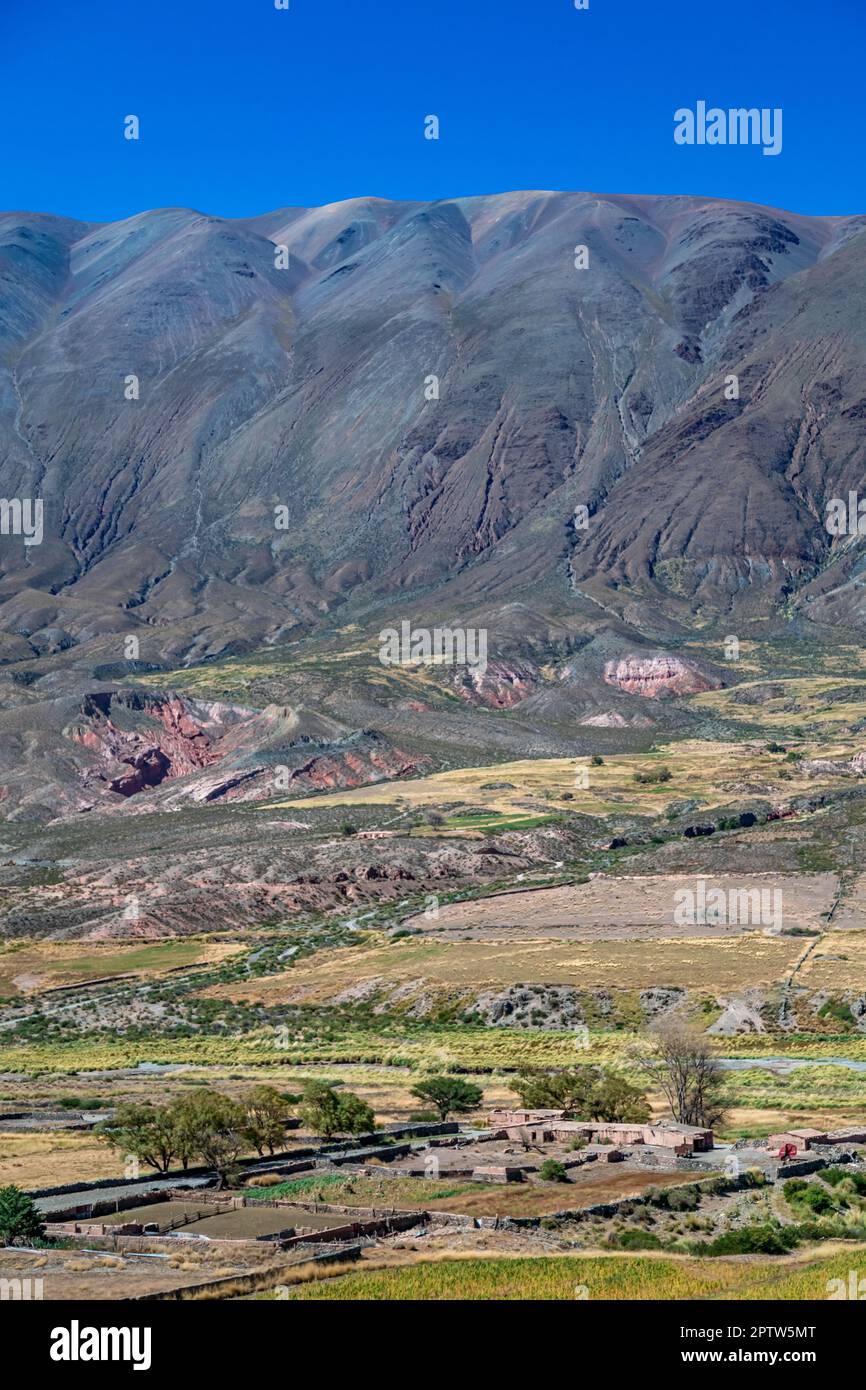Le village de la Poma en Argentine dans les Andes de l'Amérique du Sud. Banque D'Images