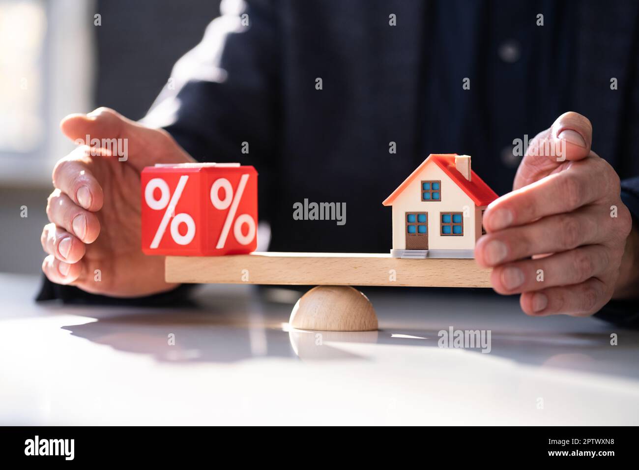 Taux d'intérêt de la maison solde et pourcentage de prêt concept Banque D'Images