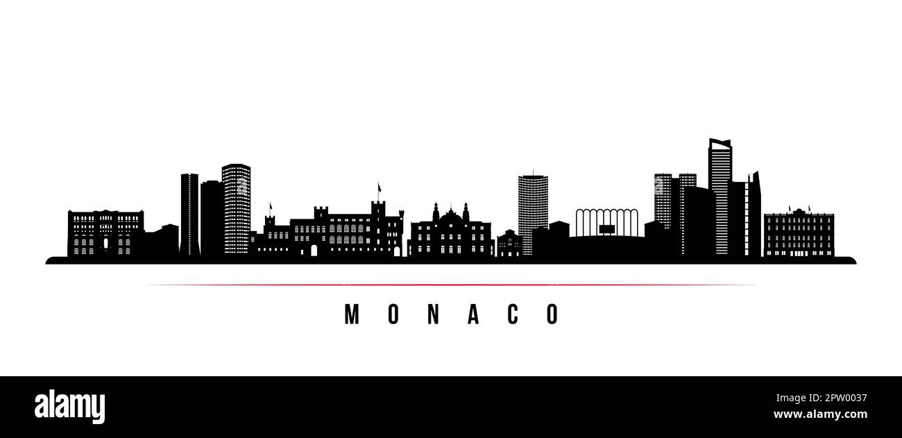 Monaco 01-3 (noir et blanc) Illustration de Vecteur