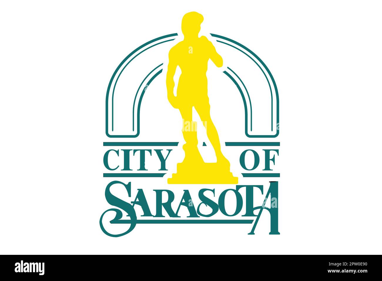 Drapeau de Sarasota City Floride Illustration de Vecteur