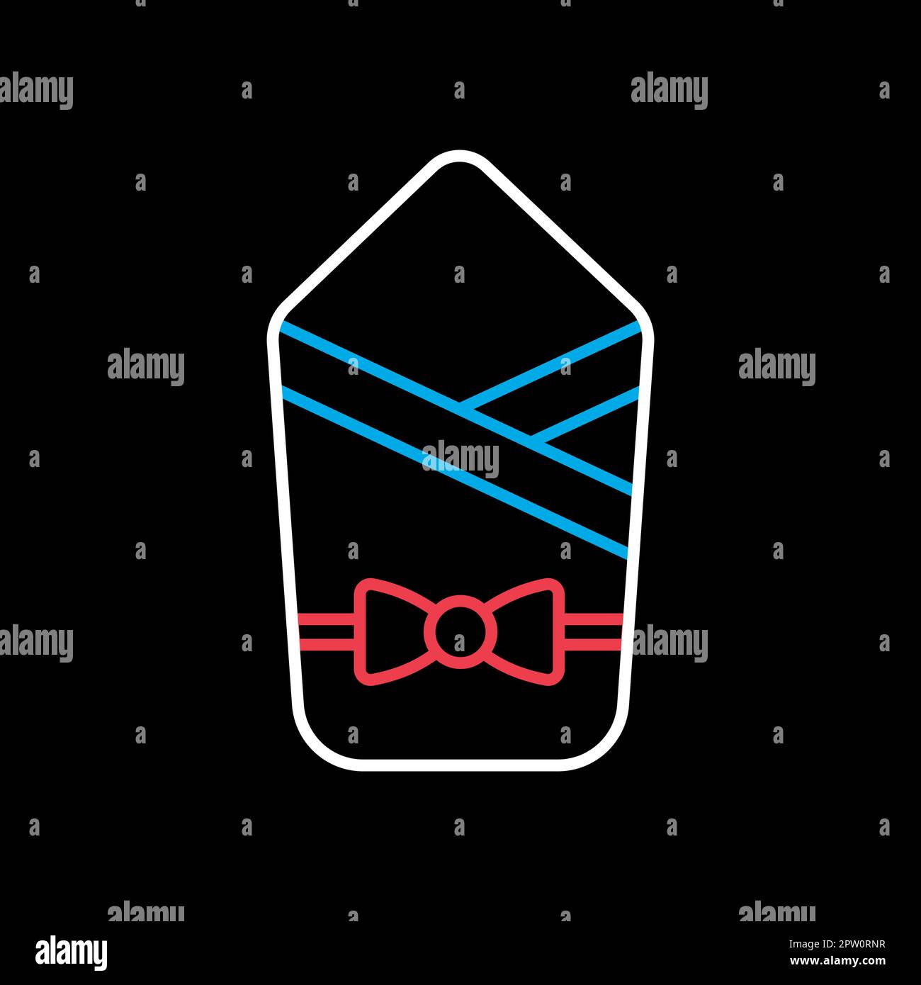 Icône de sac de couchage pour bébé. Enveloppe pour nouveau-né Illustration de Vecteur