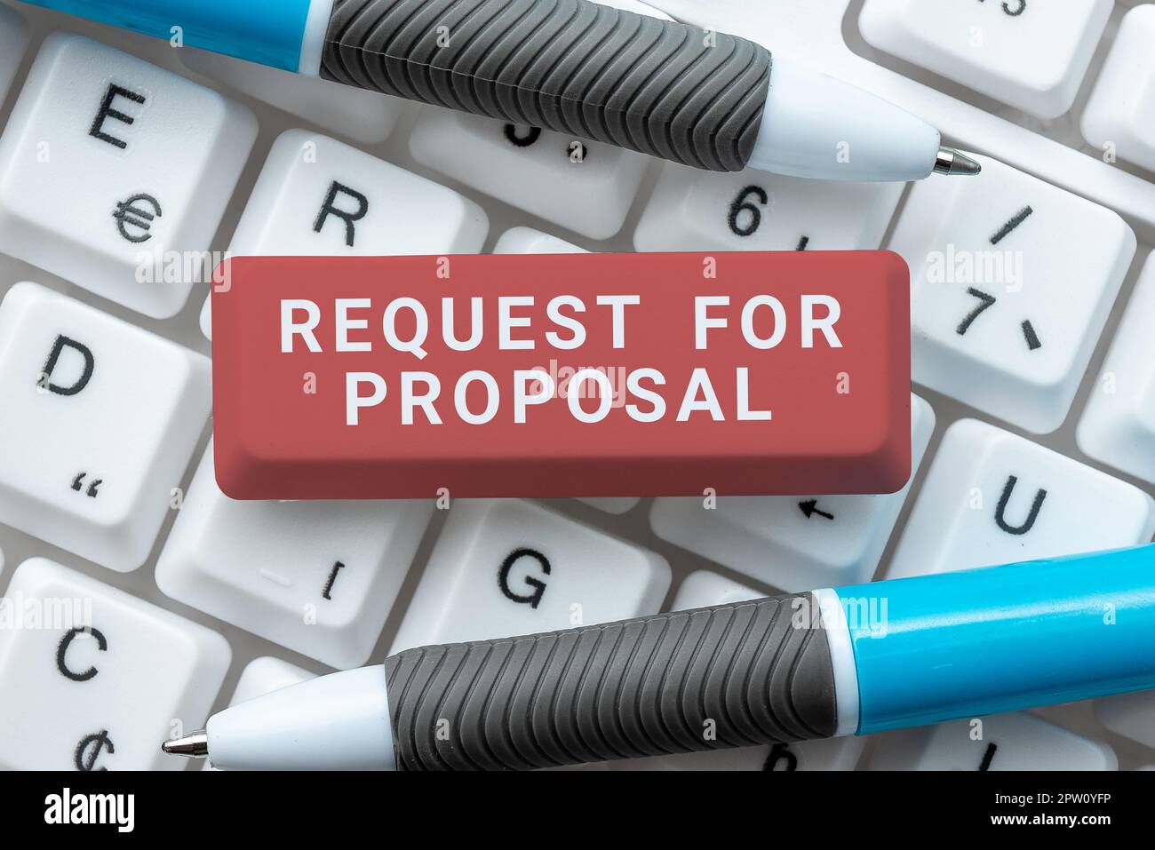 Affichage conceptuel demande de proposition, document de concept Internet contient le processus d'appel d'offres par agence ou entreprise Banque D'Images