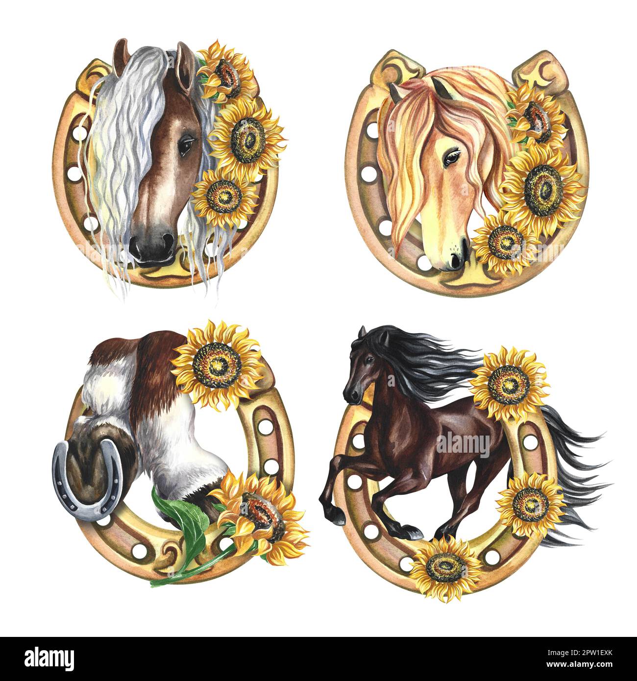 4 fers à cheval avec tangage, bague vintage Diamond Duluth