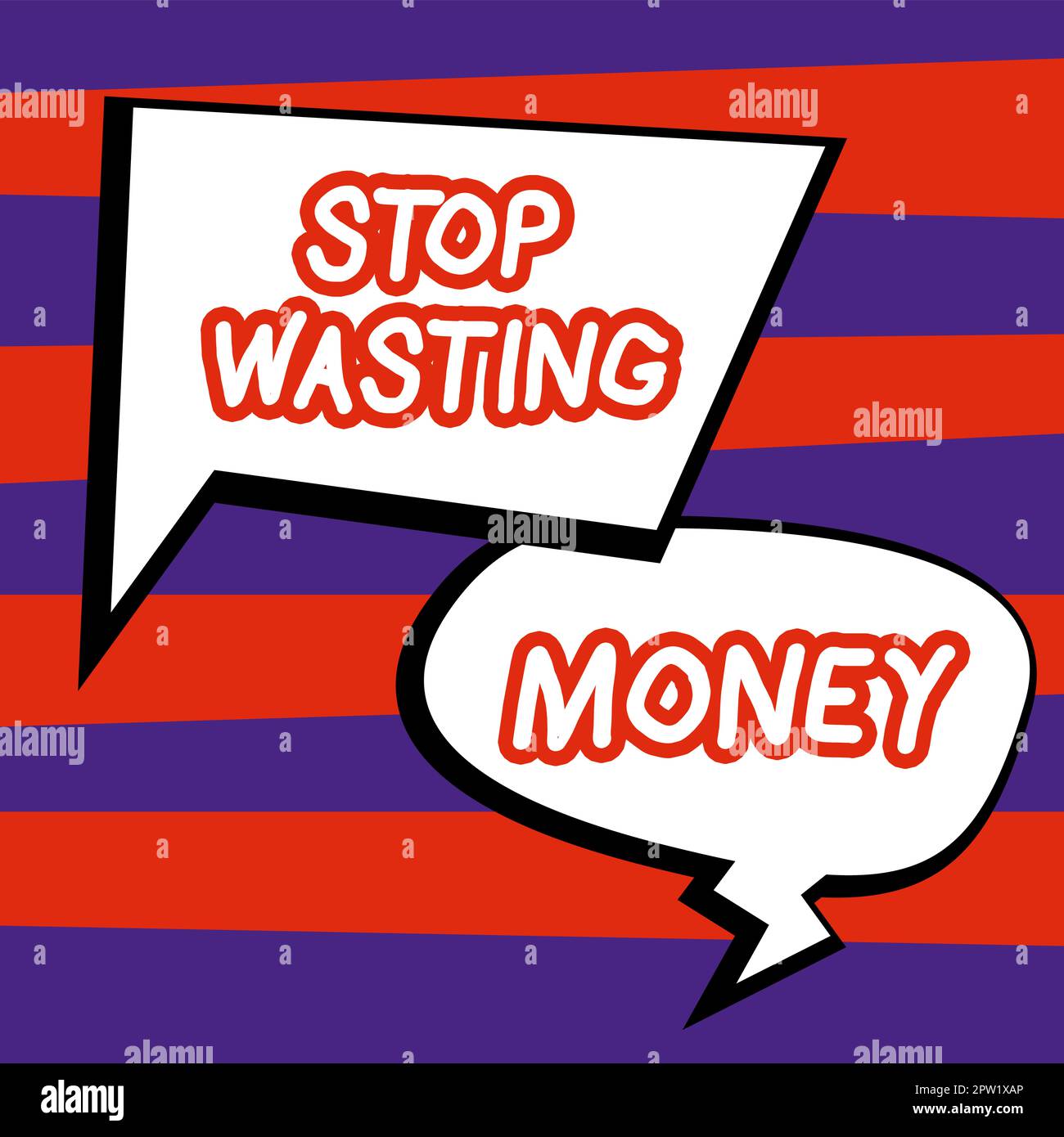 Signature d'écriture à la main Stop gaspiller de l'argent, vue d'ensemble d'affaires avisant la personne ou le groupe pour commencer à économiser et à l'utiliser sagement Banque D'Images
