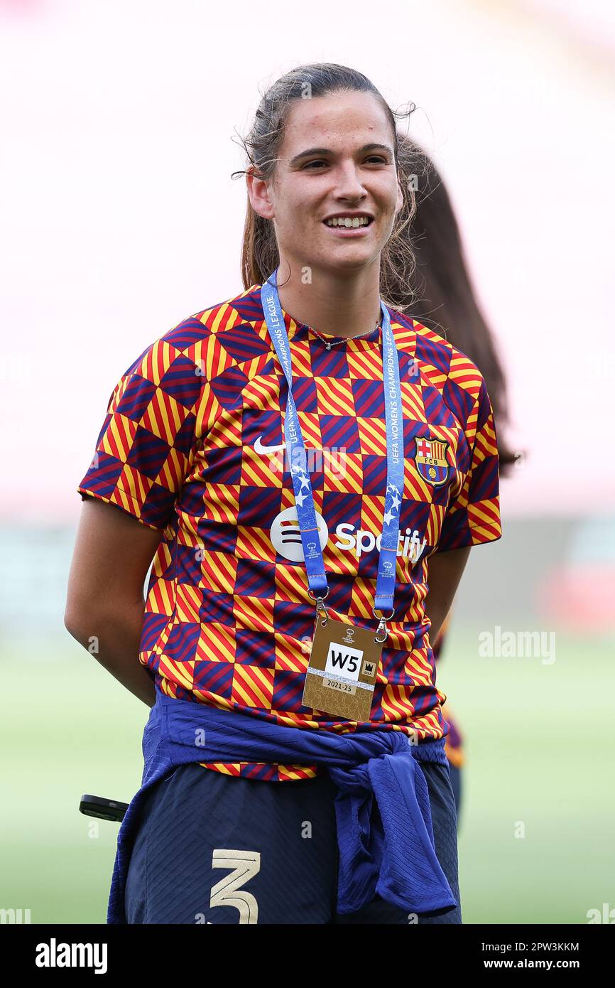 BRCELONA, ESPAGNE - AVRIL 27 : LAIA Codina du FC Barcelone pendant le match de la Ligue 2nd des champions des femmes de l'UEFA entre le FC Barcelone et le FC Chelsea au stade Camp Nou sur 27 avril 2023 à Brcelona, Espagne Banque D'Images