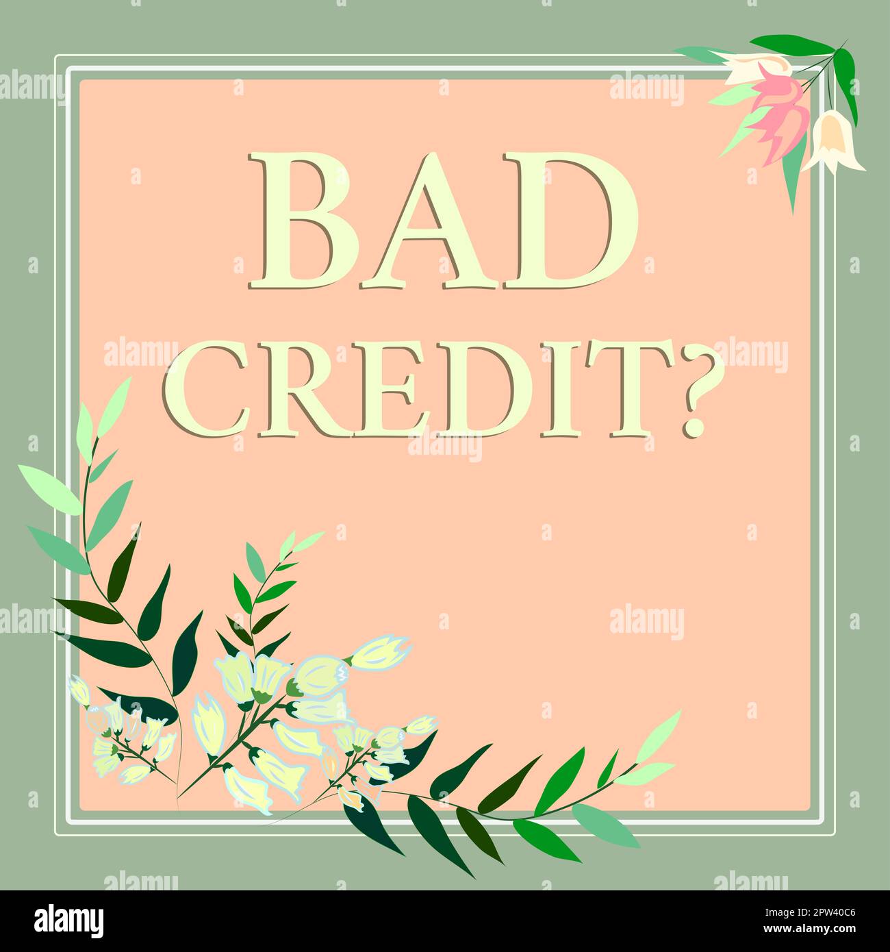 Affiche affichant Bad Credit, Conceptual photo offrant de l'aide après aller pour le prêt puis obtenir rejeté Banque D'Images