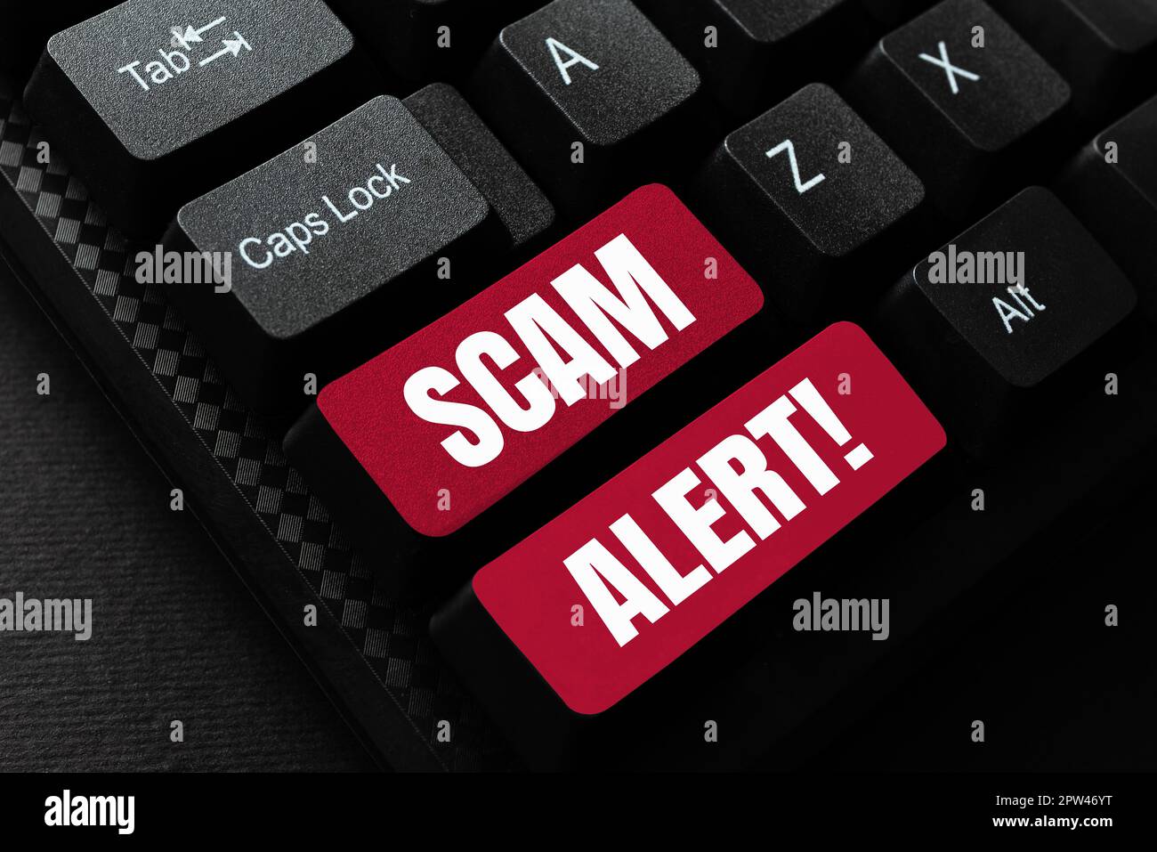 Inspiration montrant le signe Scam Alert, mot pour avertir quelqu'un au sujet du schéma ou de la fraude avis tout inhabituel Banque D'Images