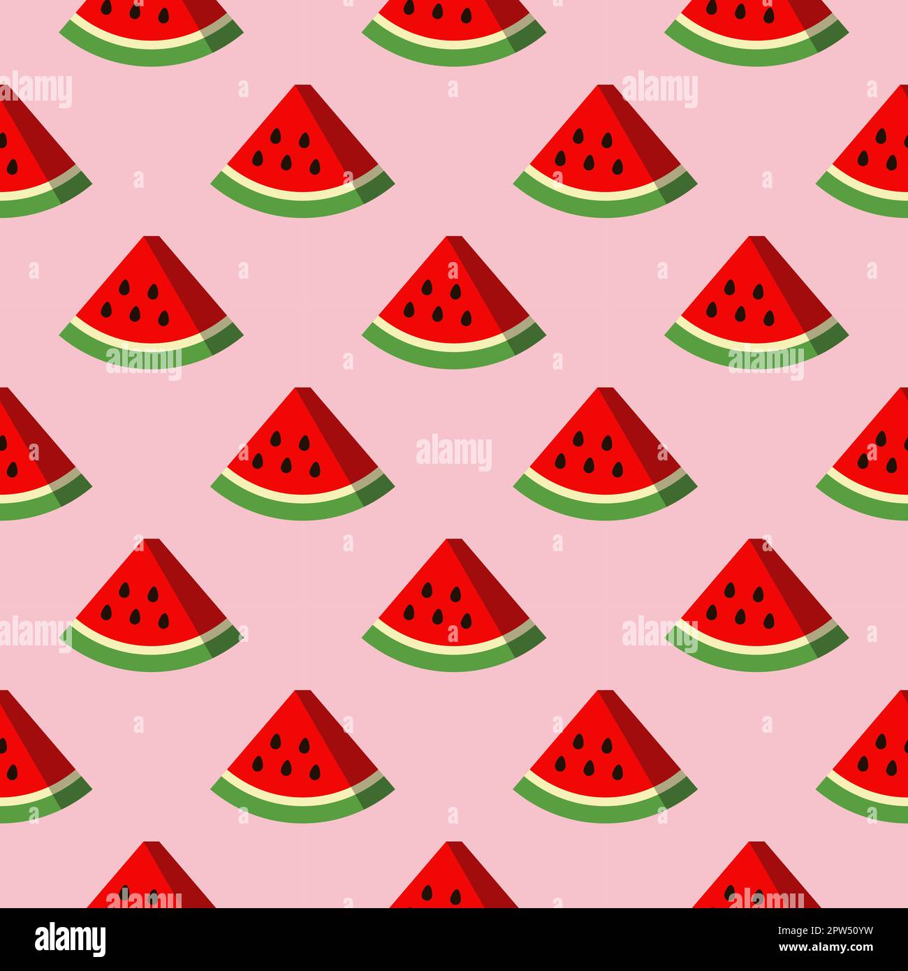 Motif pastèque sans couture sur fond rose Illustration de Vecteur