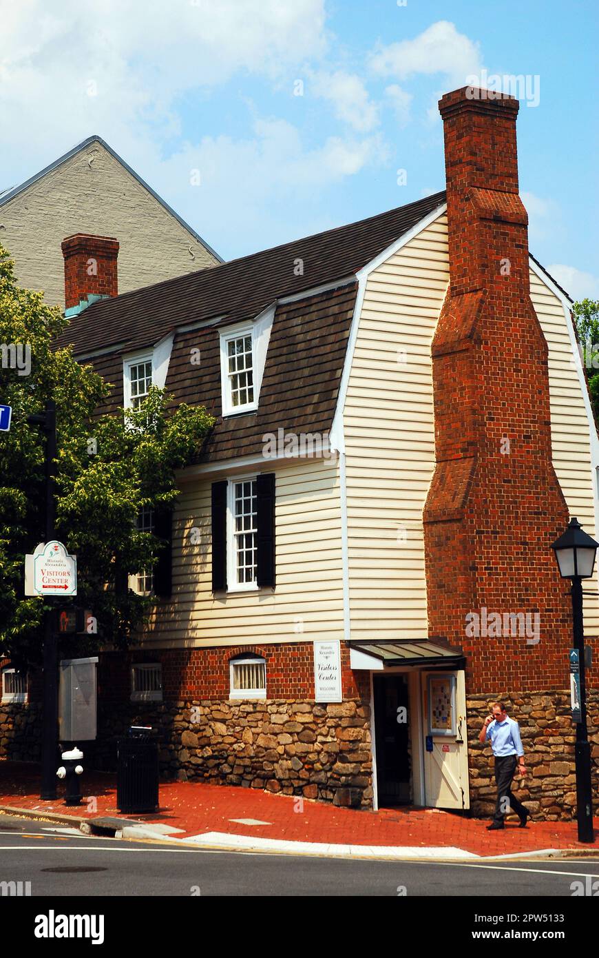 La maison historique Ramsey à Alexandria, en Virginie, sert maintenant de centre d'accueil pour les visiteurs de la ville Banque D'Images
