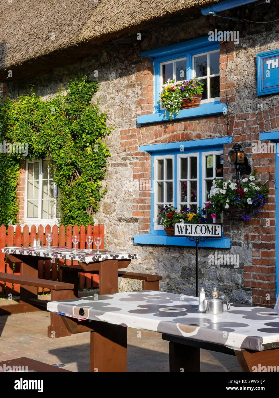 Restaurant Blue Door à Adare, Irlande Banque D'Images
