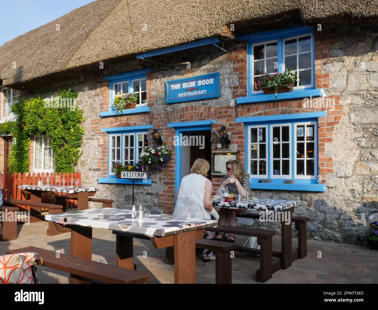 Restaurant Blue Door à Adare, Irlande Banque D'Images