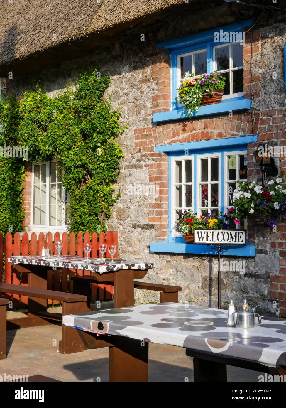 Restaurant Blue Door à Adare, Irlande Banque D'Images