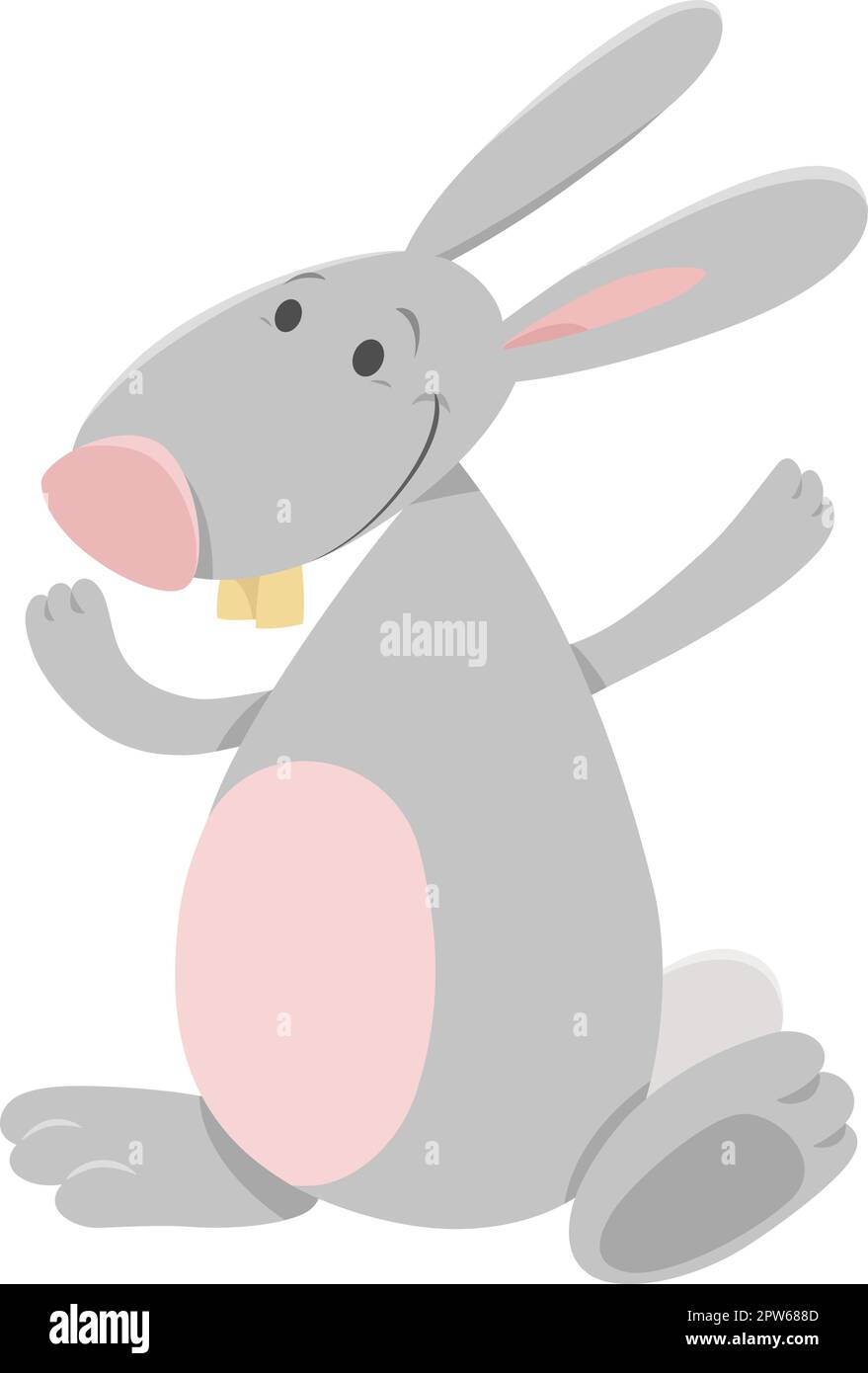 dessin animé mignon lapin animal personnage Illustration de Vecteur