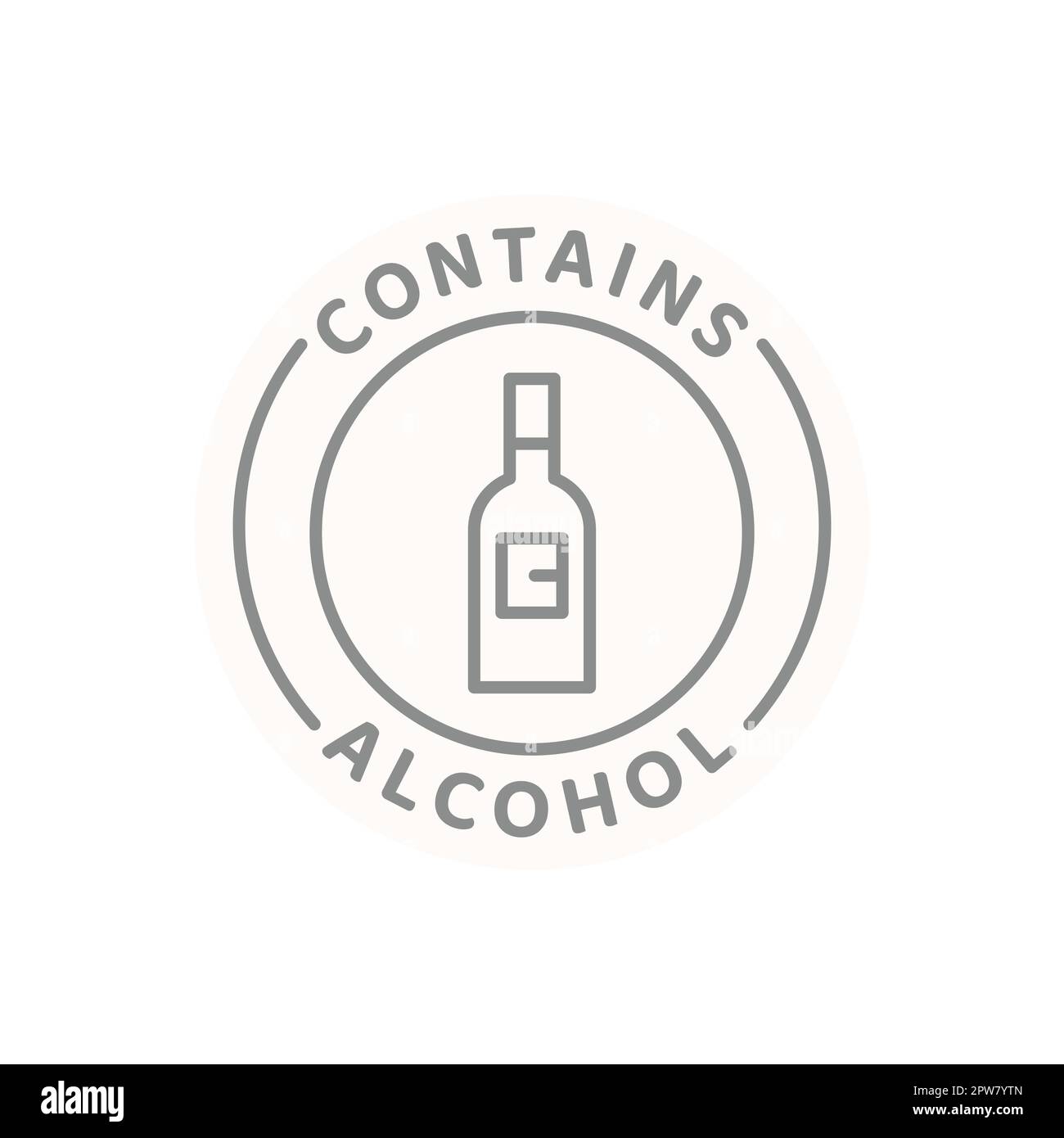 Contient un libellé de ligne vecteur alcool Illustration de Vecteur