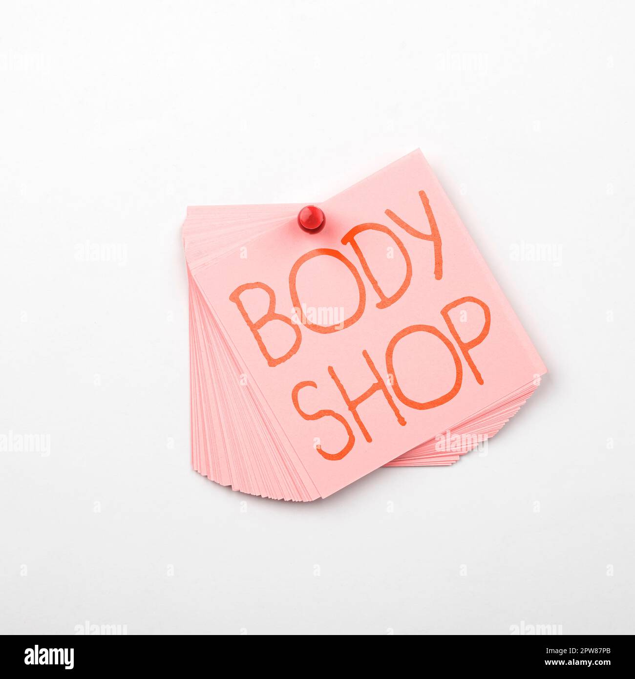 Écriture affichant le texte Body Shop, Internet concept un magasin où les carrosseries automobiles sont faites ou réparés Banque D'Images