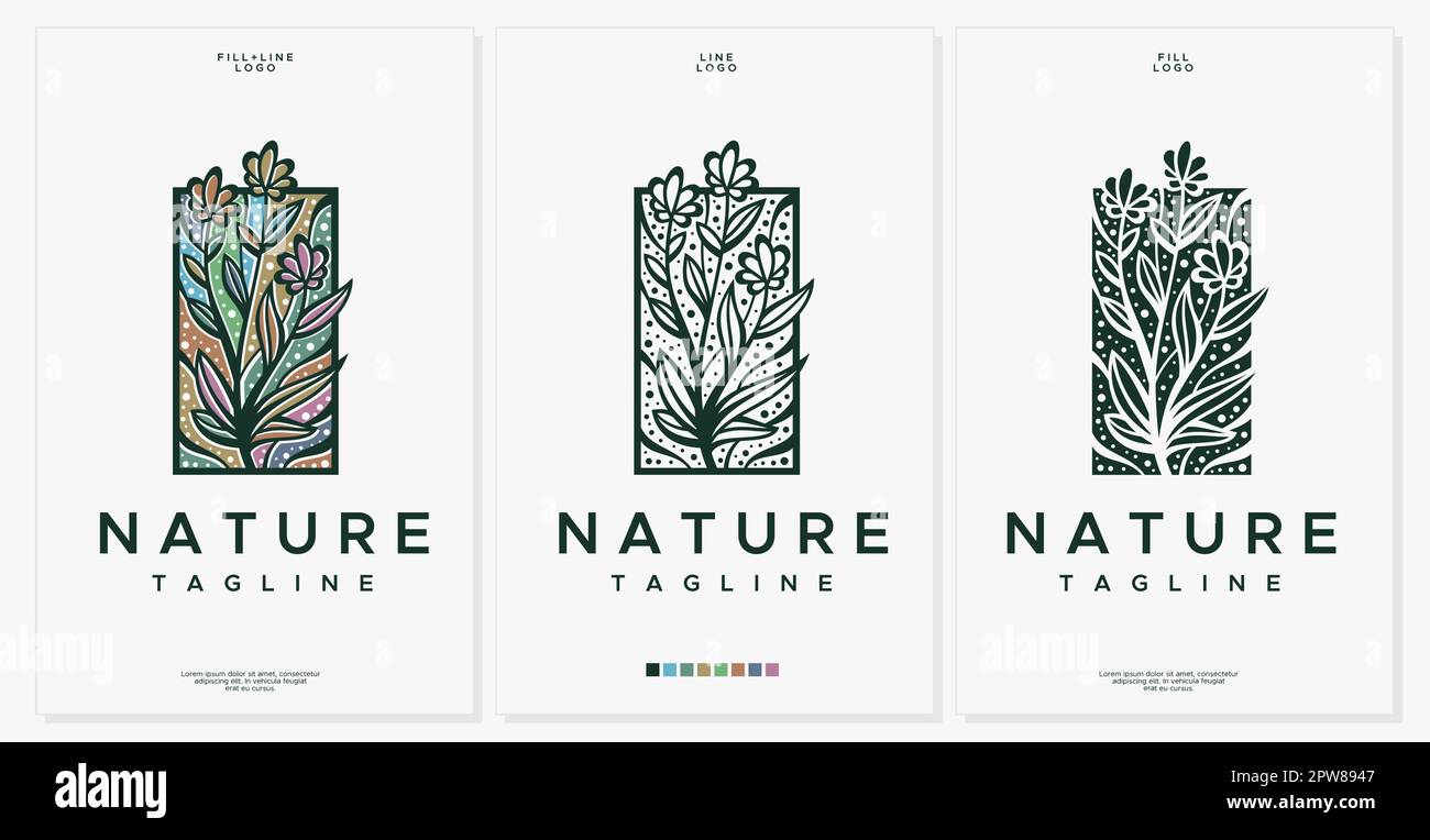 Modèle de conception de logo de fleur de luxe. Vintage abstrait logo de la plante vecteur. Illustration de Vecteur