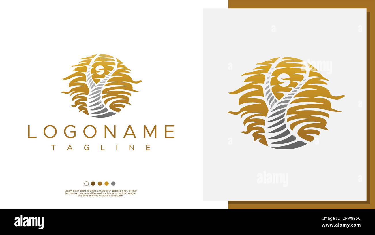 Modèle de conception de luxe pour logo abstrait humain. Cercle abstrait logo humain vecteur. Illustration de Vecteur