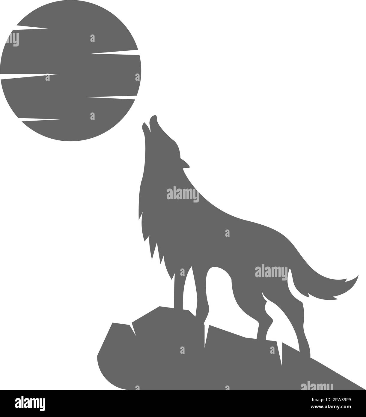 Logo Wolf Icon Illustration de Vecteur