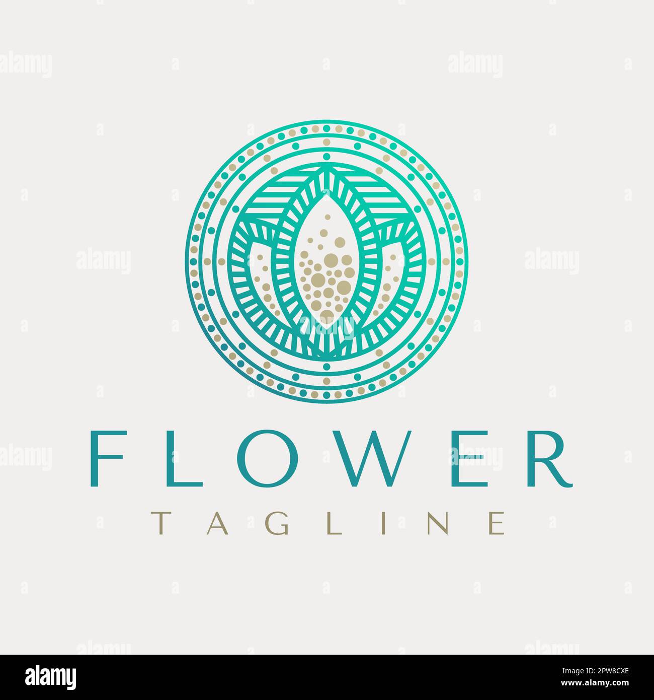 Modèle de design de logo de fleur de luxe. Vecteur graphique abstrait du logo floral. Illustration de Vecteur