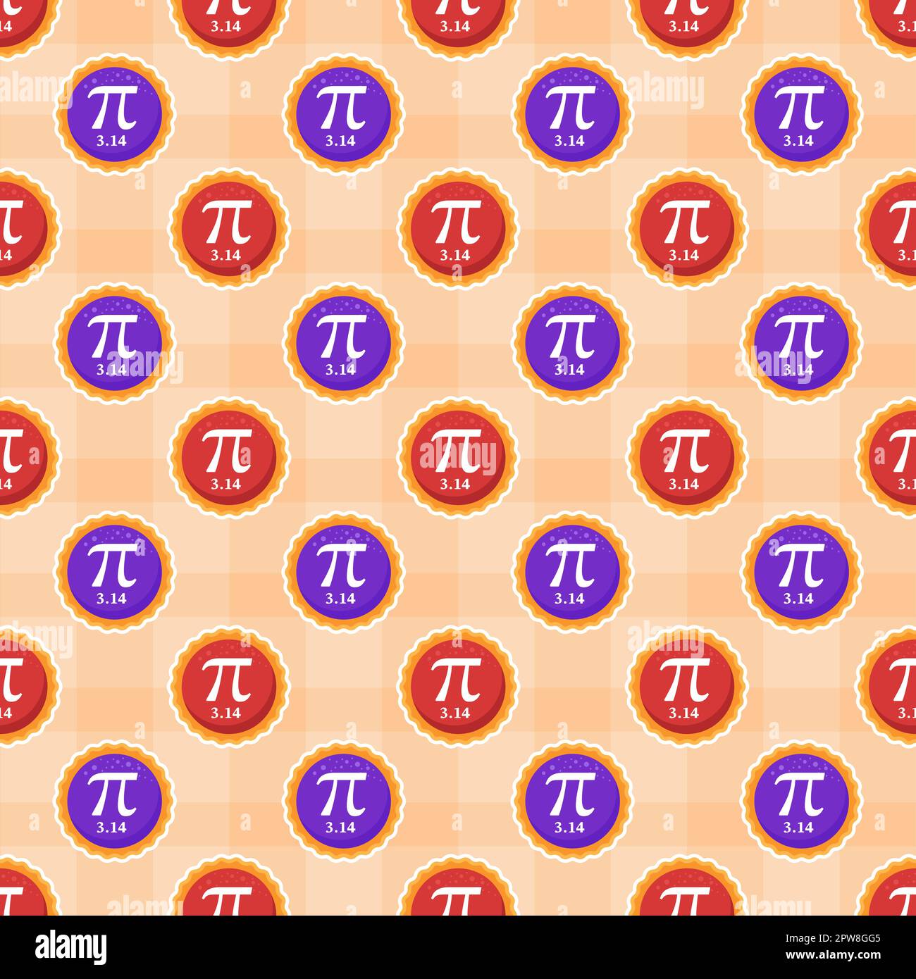Pi Day Seamless Pattern Design avec constantes mathématiques ou Pie ...