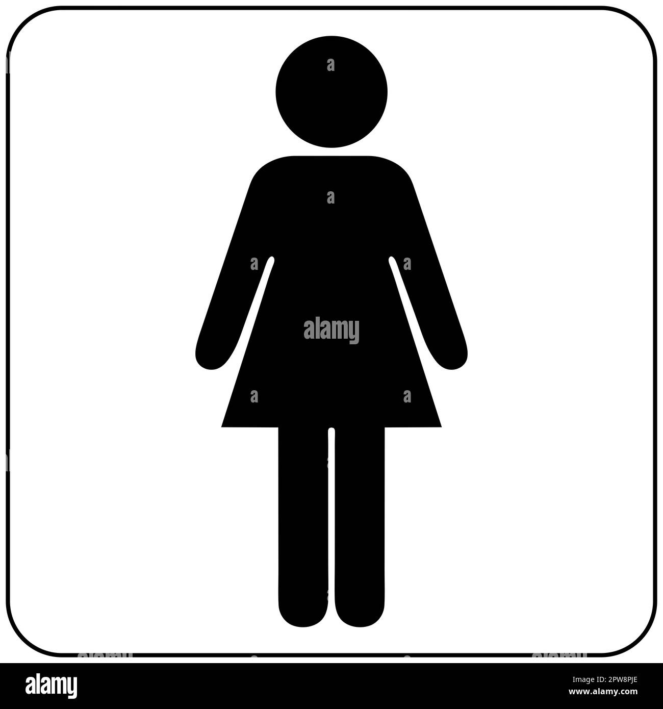 Pictogramme des toilettes de femmes du ministère des Transports Banque D'Images