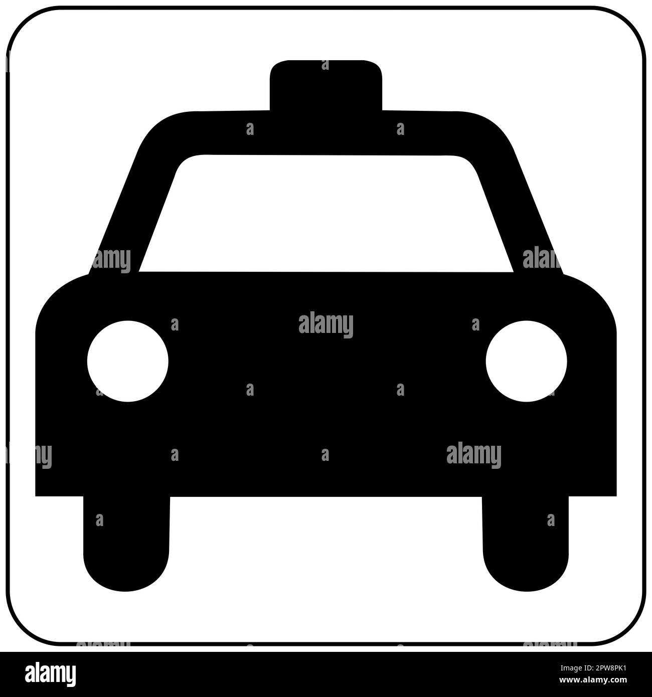 Pictogramme de taxi du ministère des Transports Banque D'Images
