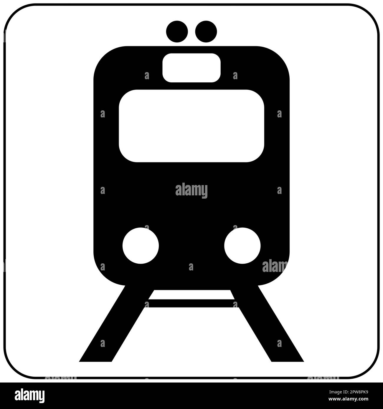 Pictogramme de transport ferroviaire du ministère des Transports Banque D'Images