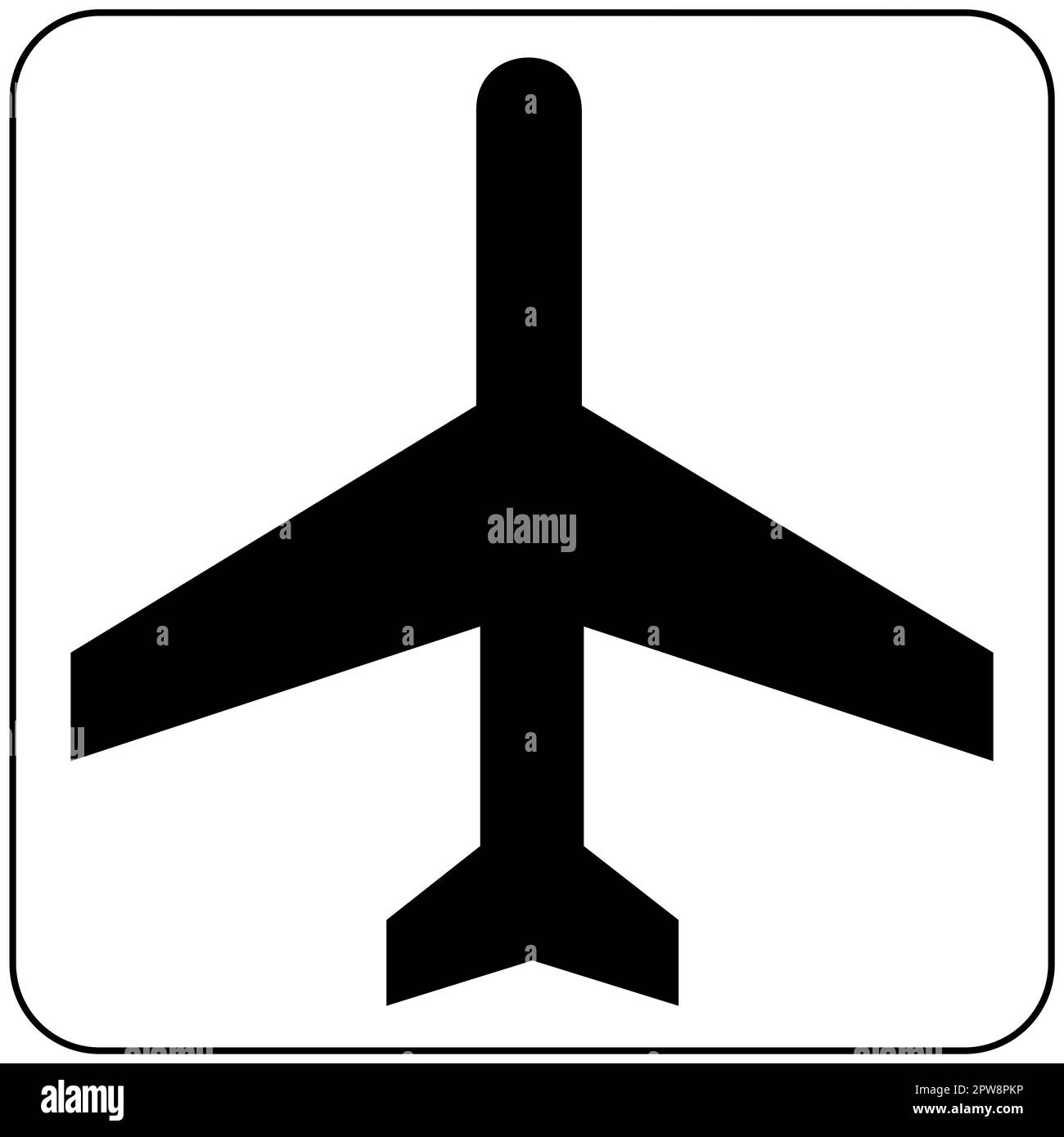 Pictogramme du transport aérien du ministère des Transports Banque D'Images