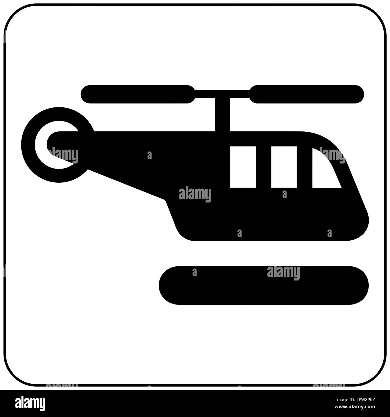 Pictogramme héliport du ministère des Transports Banque D'Images