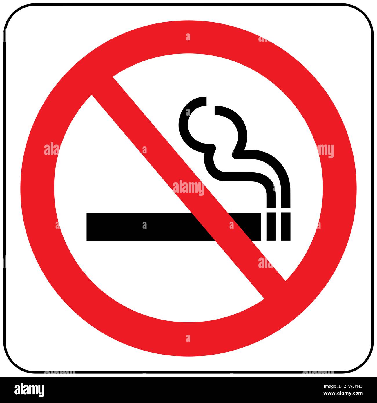Pictogramme de non-fumeurs du ministère des Transports Banque D'Images