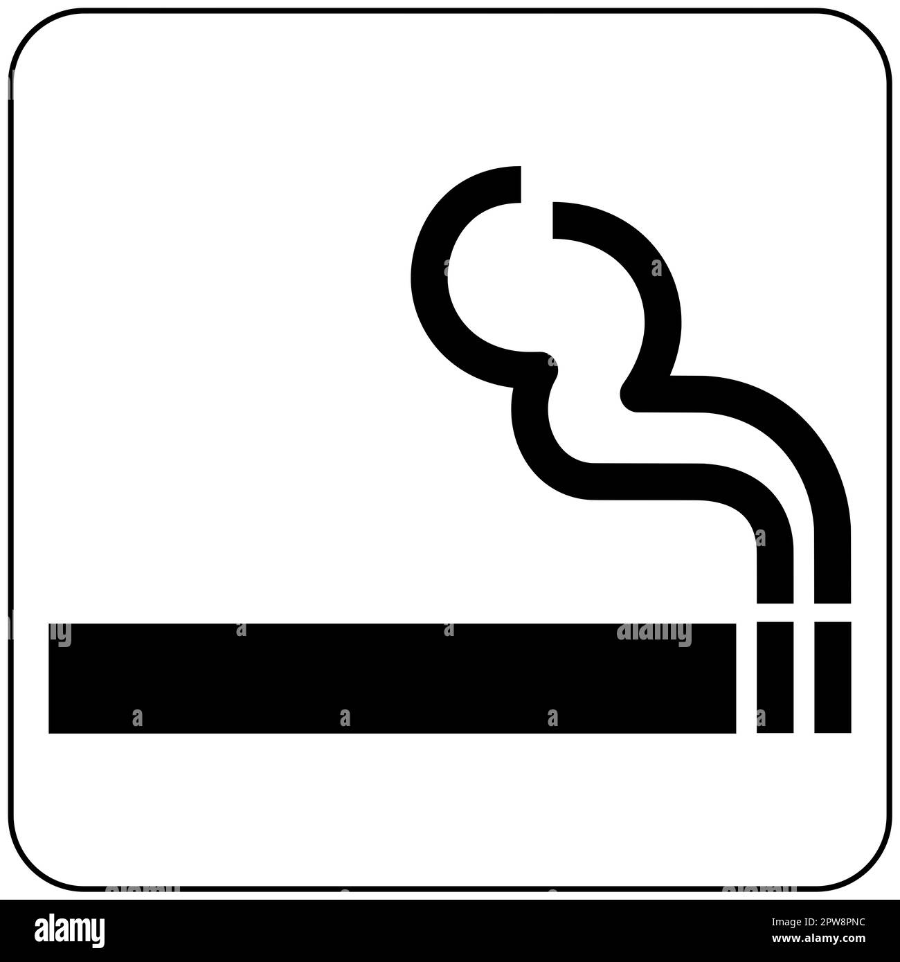 Pictogramme du tabagisme du ministère des Transports Banque D'Images