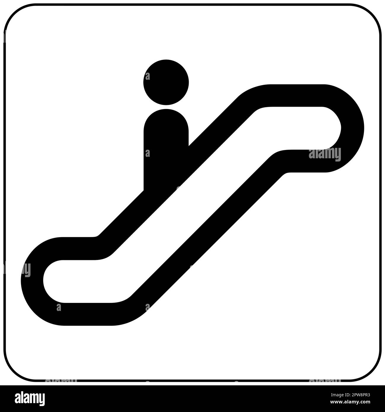 Pictogramme de l'escalator du ministère des Transports Banque D'Images