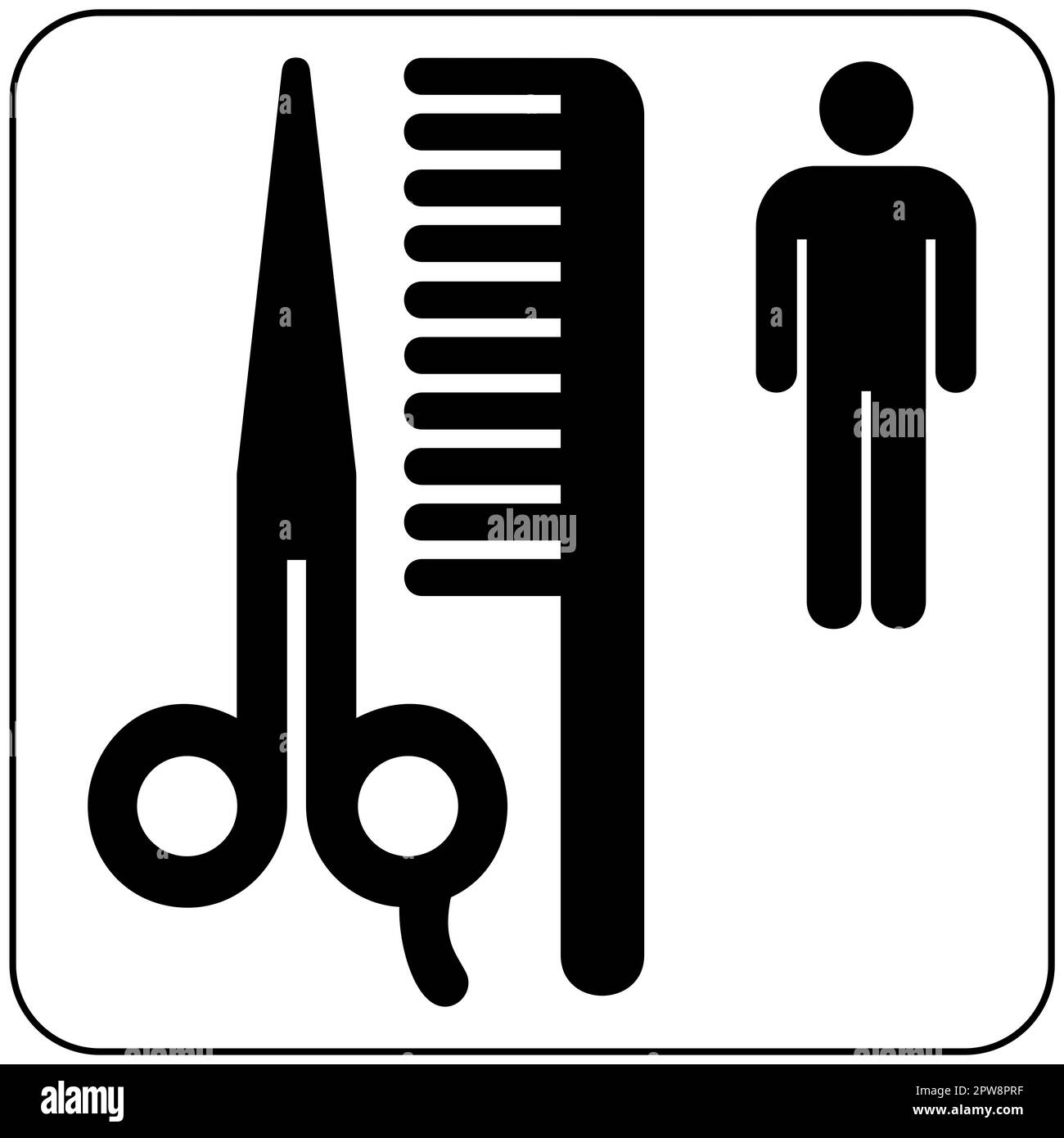 Pictogramme du salon de coiffure du ministère des Transports Banque D'Images