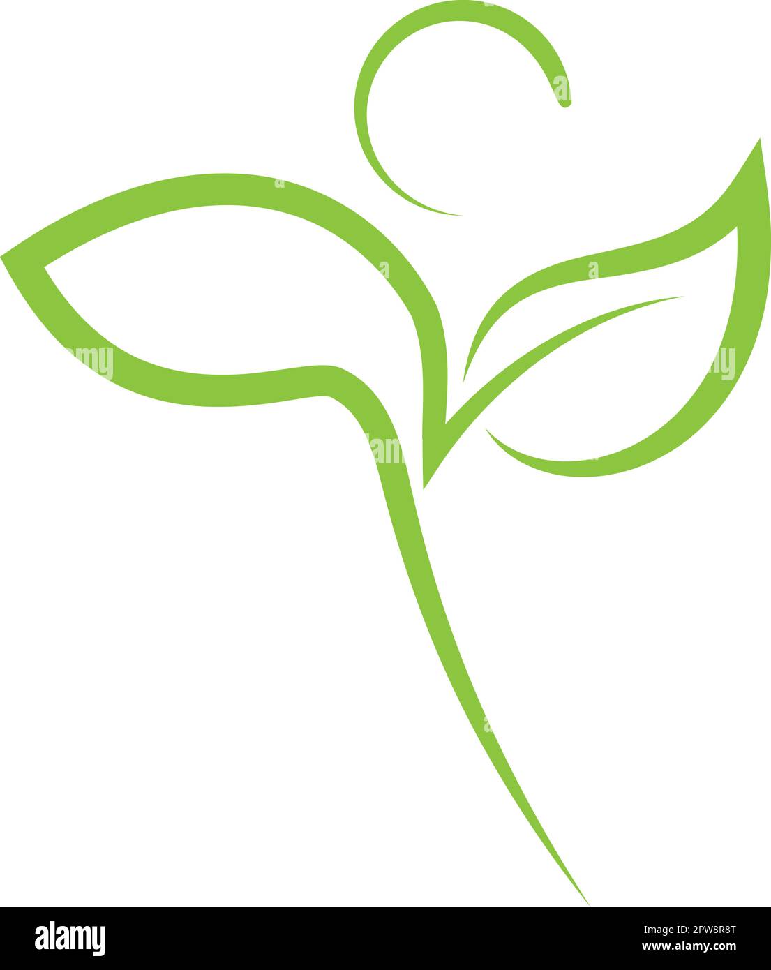 Personne, humain et feuilles, chiropraticien, naturopathe et logo de jardinier, icône Illustration de Vecteur