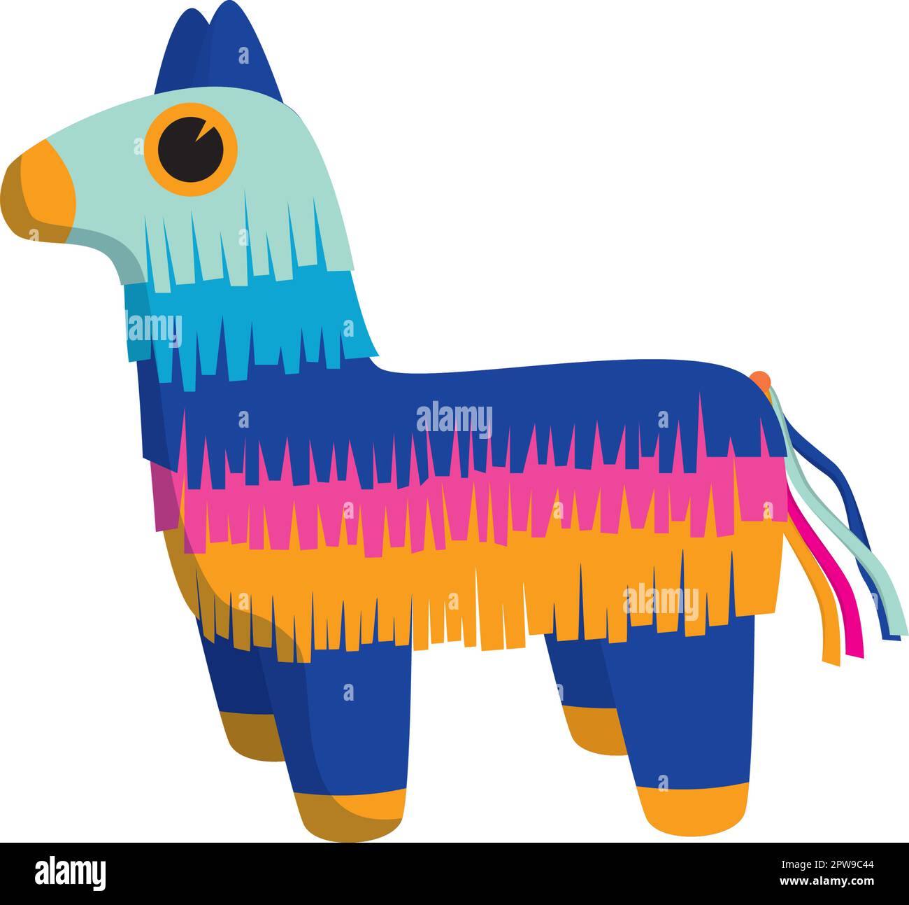 Illustration détaillée et colorée du Pinata Horse Illustration de Vecteur