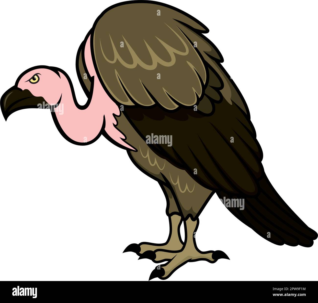 Illustration de la Vulture détaillée avec mouvement debout Illustration de Vecteur