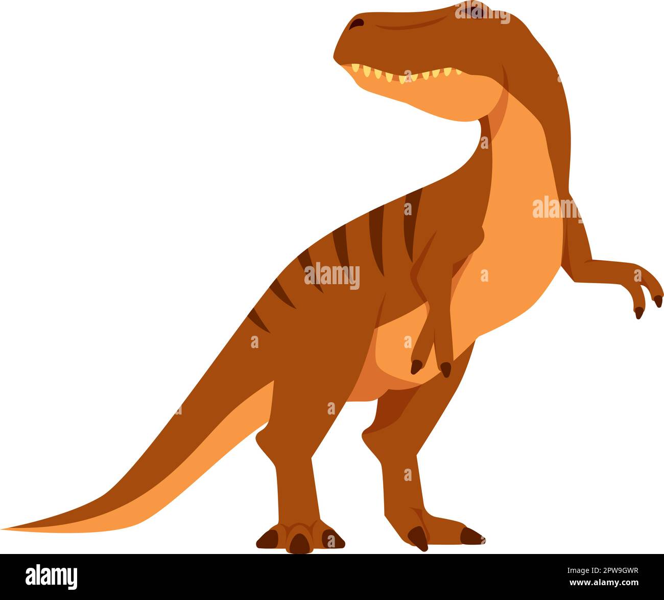 Illustration détaillée de Tyrannosaurus ou de T-Rex Illustration de Vecteur