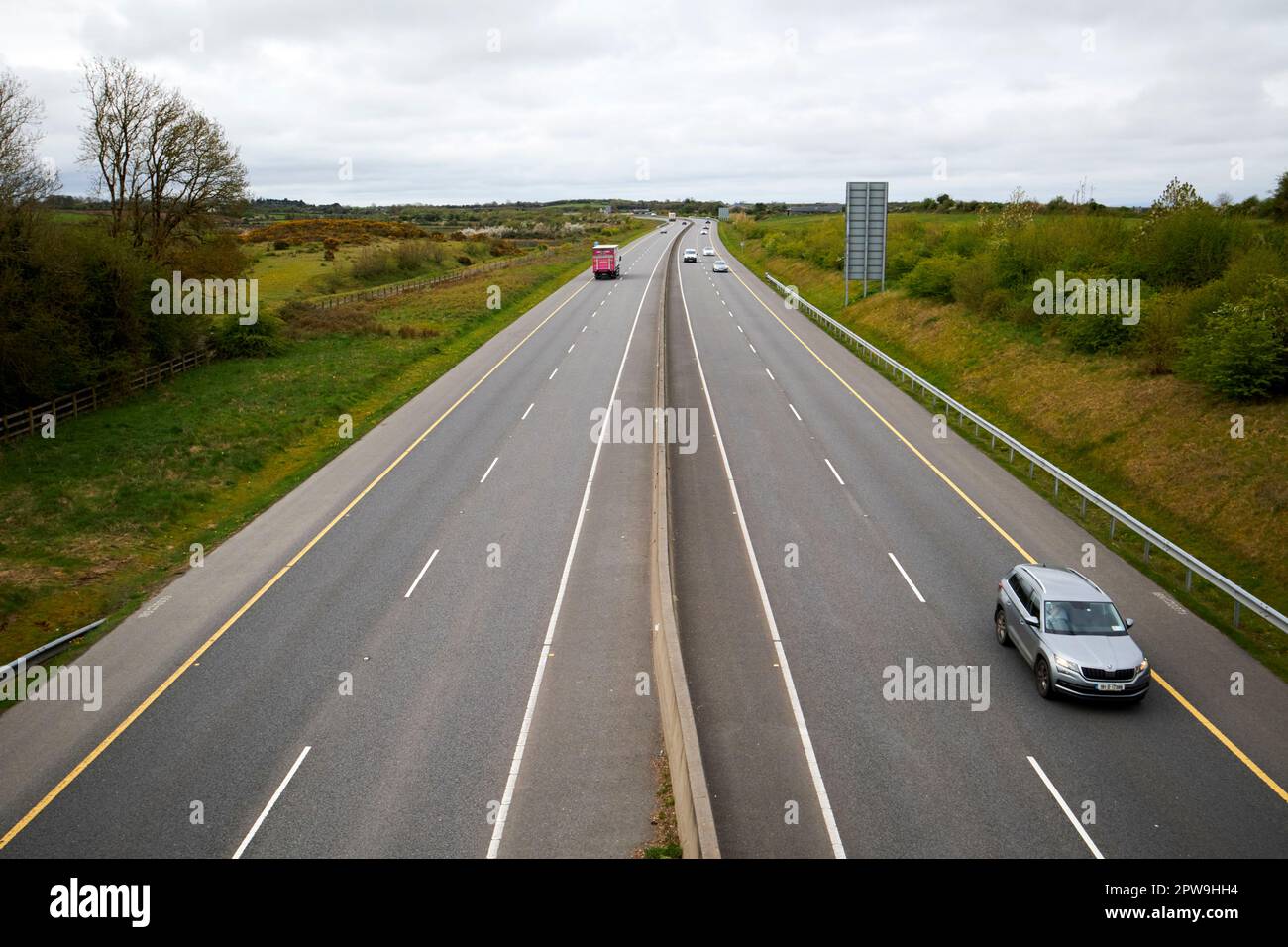 m18 autoroute orientée vers le sud près du comté de gort galway république d'irlande Banque D'Images